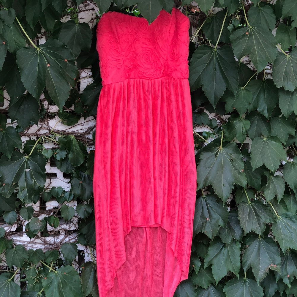 I.N. San Francisco Strapless High-Low Floral Dress